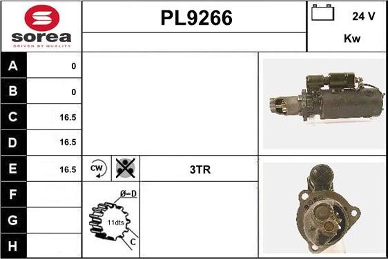 SNRA PL9266 - Démarreur cwaw.fr