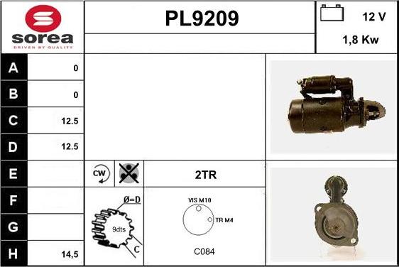 SNRA PL9209 - Démarreur cwaw.fr