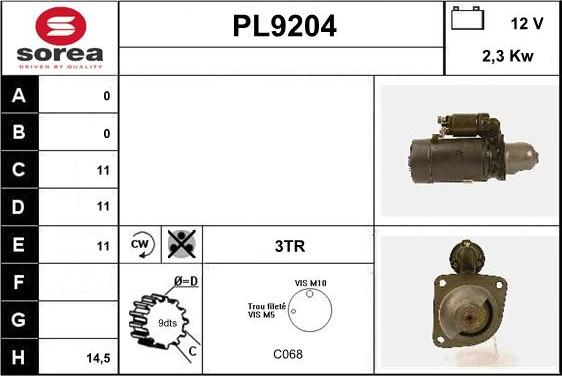 SNRA PL9204 - Démarreur cwaw.fr