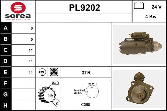 SNRA PL9202 - Démarreur cwaw.fr