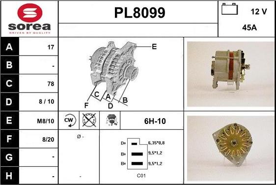 SNRA PL8099 - Alternateur cwaw.fr