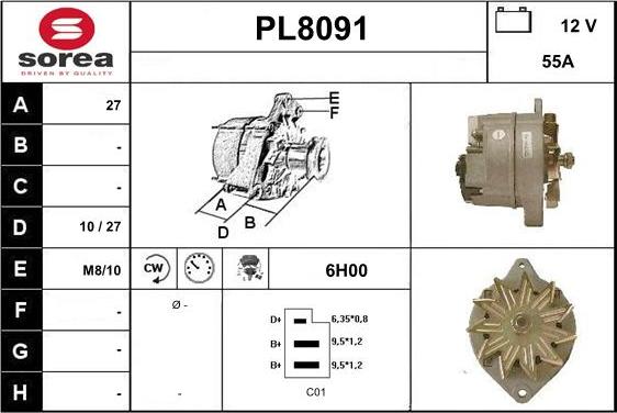 SNRA PL8091 - Alternateur cwaw.fr