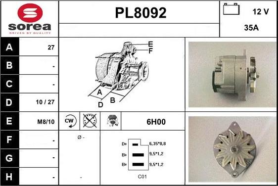 SNRA PL8092 - Alternateur cwaw.fr