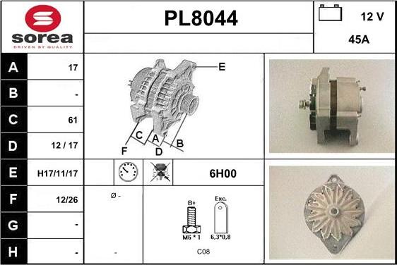 SNRA PL8044 - Alternateur cwaw.fr