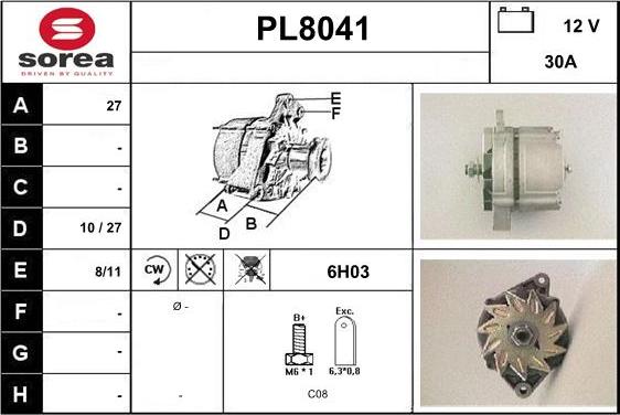 SNRA PL8041 - Alternateur cwaw.fr