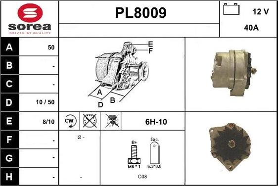 SNRA PL8009 - Alternateur cwaw.fr