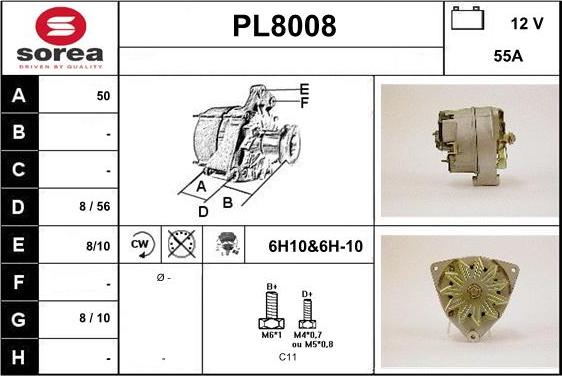 SNRA PL8008 - Alternateur cwaw.fr