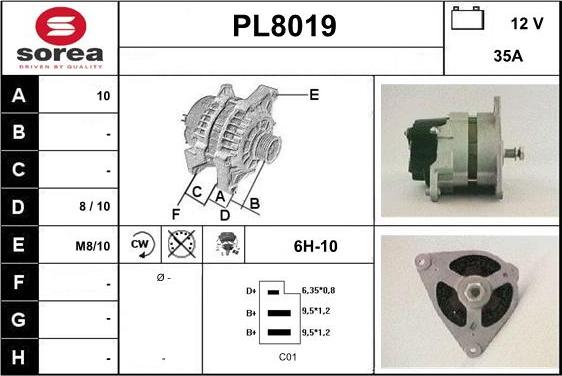 SNRA PL8019 - Alternateur cwaw.fr