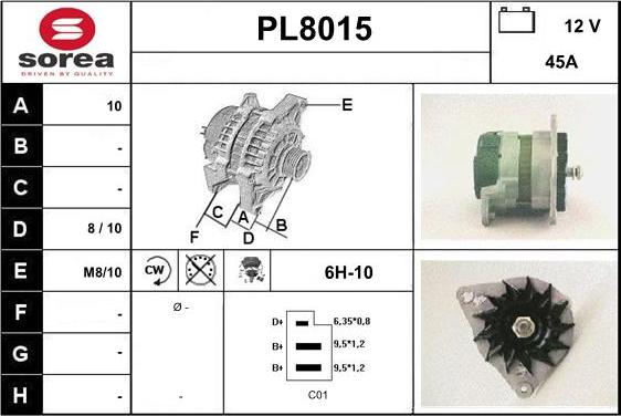 SNRA PL8015 - Alternateur cwaw.fr