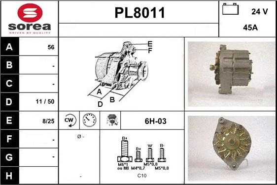 SNRA PL8011 - Alternateur cwaw.fr