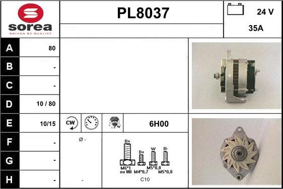 SNRA PL8037 - Alternateur cwaw.fr