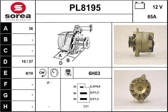 SNRA PL8195 - Alternateur cwaw.fr