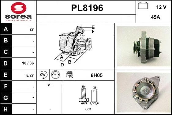 SNRA PL8196 - Alternateur cwaw.fr