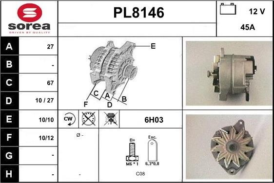 SNRA PL8146 - Alternateur cwaw.fr