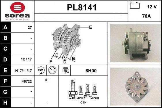 SNRA PL8141 - Alternateur cwaw.fr