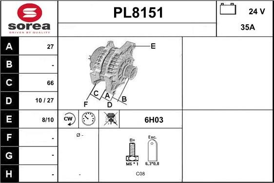 SNRA PL8151 - Alternateur cwaw.fr