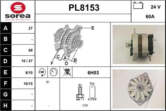 SNRA PL8153 - Alternateur cwaw.fr