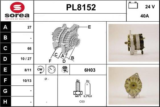 SNRA PL8152 - Alternateur cwaw.fr