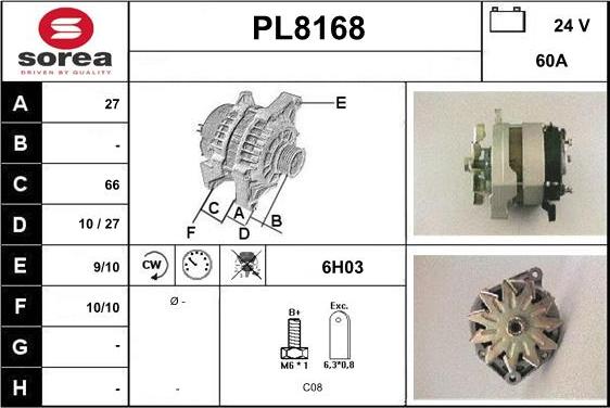 SNRA PL8168 - Alternateur cwaw.fr