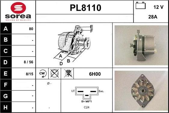 SNRA PL8110 - Alternateur cwaw.fr