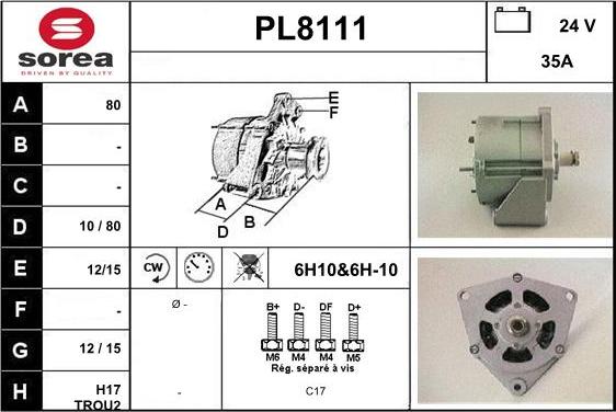 SNRA PL8111 - Alternateur cwaw.fr