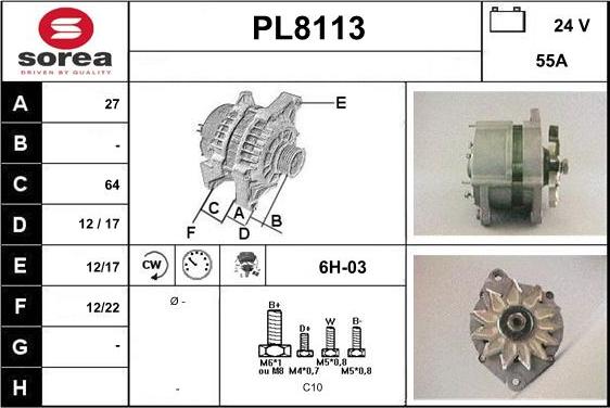 SNRA PL8113 - Alternateur cwaw.fr