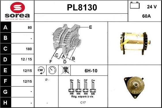 SNRA PL8130 - Alternateur cwaw.fr