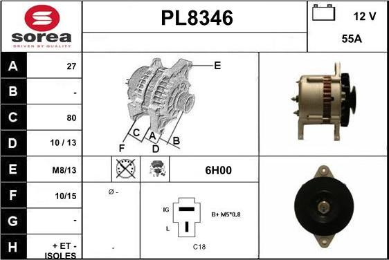 SNRA PL8346 - Alternateur cwaw.fr