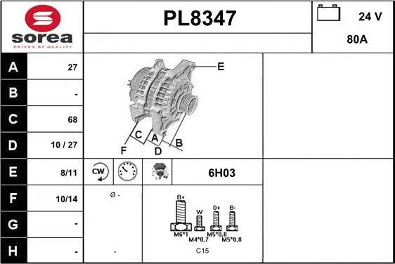 SNRA PL8347 - Alternateur cwaw.fr