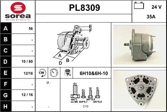 SNRA PL8309 - Alternateur cwaw.fr