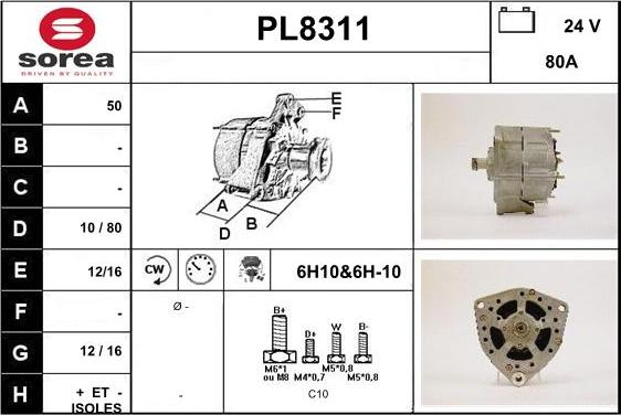 SNRA PL8311 - Alternateur cwaw.fr