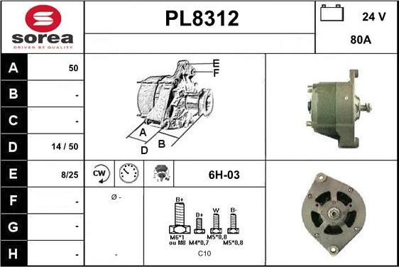 SNRA PL8312 - Alternateur cwaw.fr