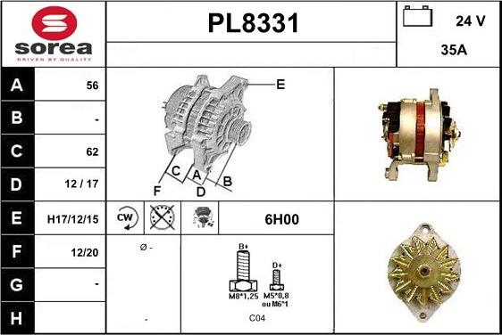 SNRA PL8331 - Alternateur cwaw.fr