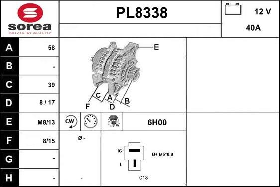 SNRA PL8338 - Alternateur cwaw.fr