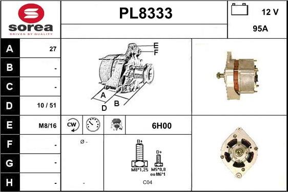 SNRA PL8333 - Alternateur cwaw.fr