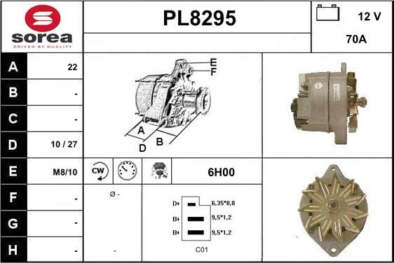 SNRA PL8295 - Alternateur cwaw.fr