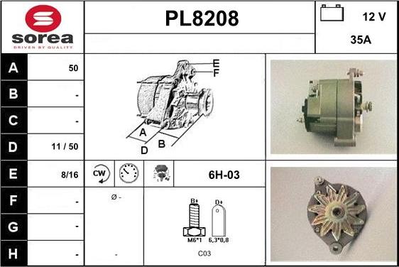 SNRA PL8208 - Alternateur cwaw.fr