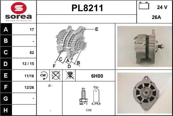 SNRA PL8211 - Alternateur cwaw.fr