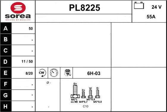 SNRA PL8225 - Alternateur cwaw.fr