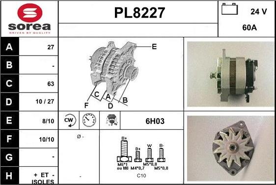 SNRA PL8227 - Alternateur cwaw.fr