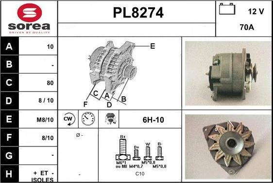 SNRA PL8274 - Alternateur cwaw.fr