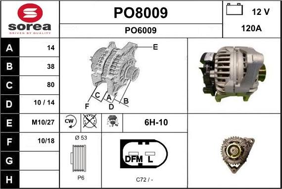 SNRA PO8009 - Alternateur cwaw.fr