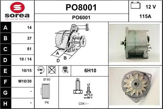 SNRA PO8001 - Alternateur cwaw.fr