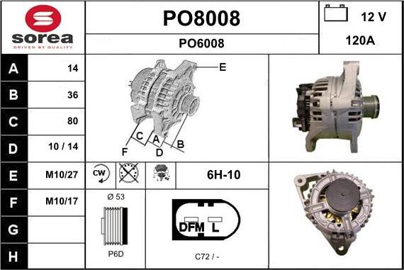 SNRA PO8008 - Alternateur cwaw.fr