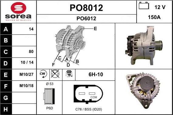 SNRA PO8012 - Alternateur cwaw.fr