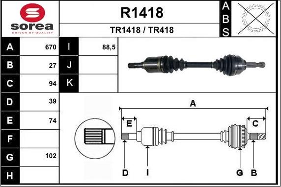 SNRA R1418 - Arbre de transmission cwaw.fr