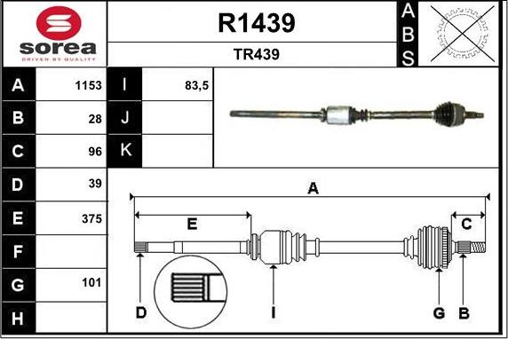 SNRA R1439 - Arbre de transmission cwaw.fr