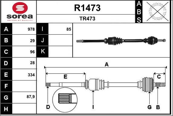 SNRA R1473 - Arbre de transmission cwaw.fr