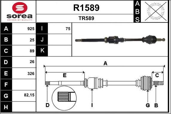 SNRA R1589 - Arbre de transmission cwaw.fr