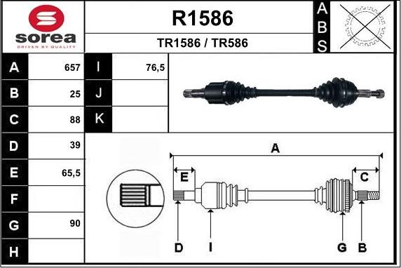 SNRA R1586 - Arbre de transmission cwaw.fr